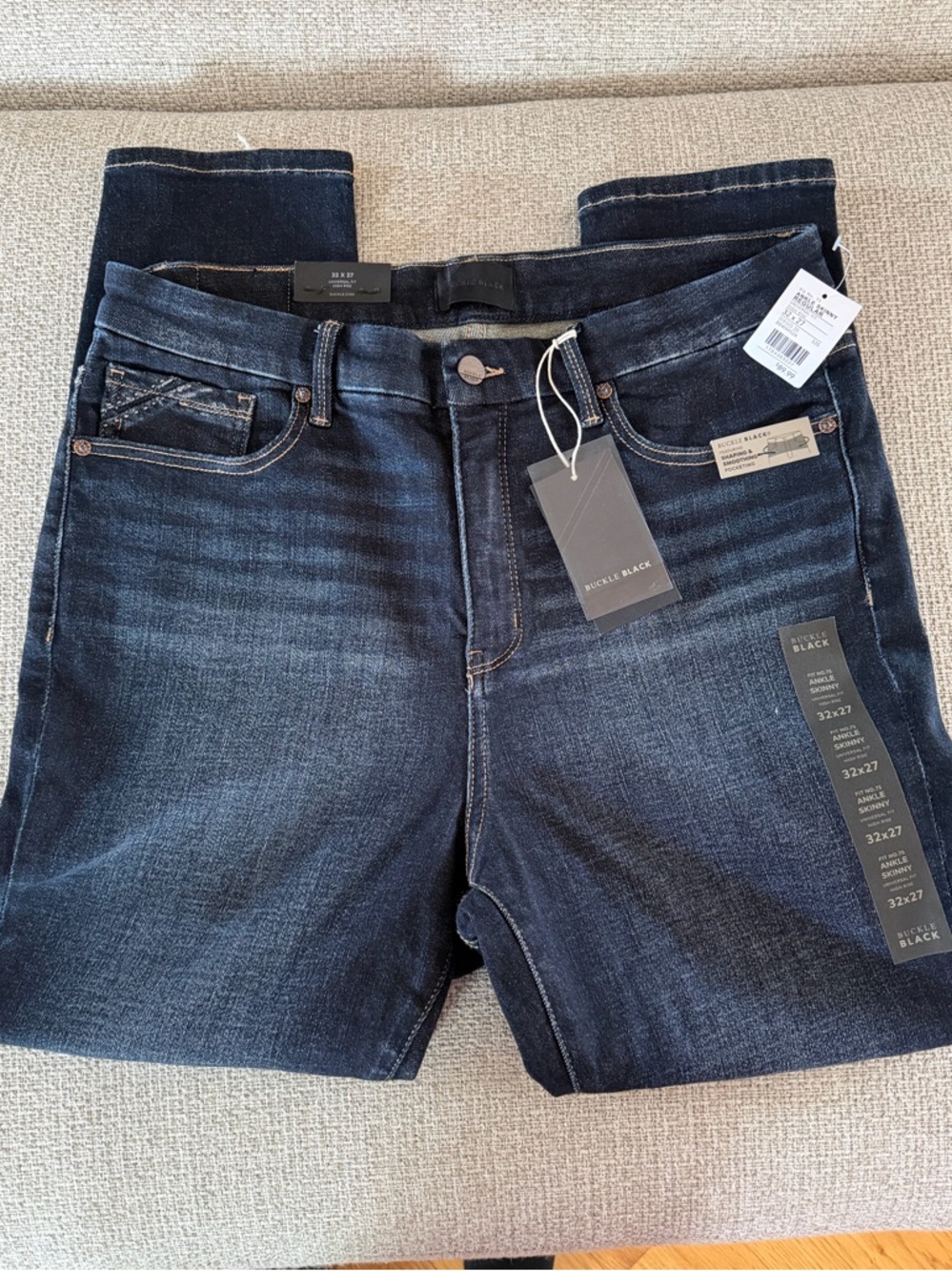 Buckle Black High Rise Ankle Jeans